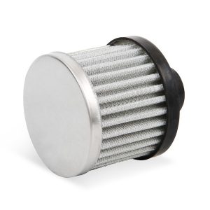 Mr. Gasket Crankcase Breather Filter, Push on with 1.22 Inch Outside Diameter Inlet, 3 Inch Diameter X 3-1/8 Inch Height – 2049