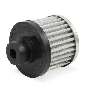 Mr. Gasket Crankcase Breather Filter, Push on with 1.22 Inch Outside Diameter Inlet, 3 Inch Diameter X 3-1/8 Inch Height – 2049
