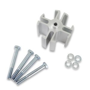Mr. Gasket Cooling Fan Spacer, 2 Inch Thick, Natural, Aluminum, With Spacer/ Washers/ Bolts – 2393