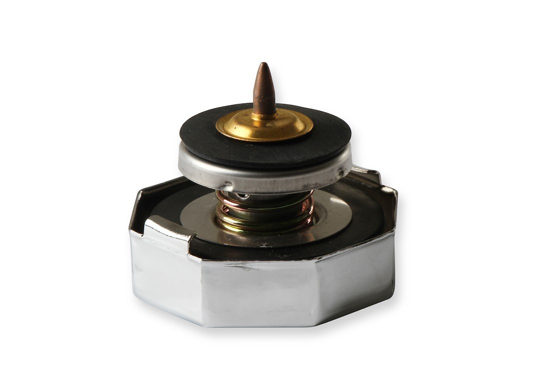 Mr. Gasket Radiator Cap, 13 PSI Max Pressure, Octagon, Red Anodized, Aluminum – 2470R