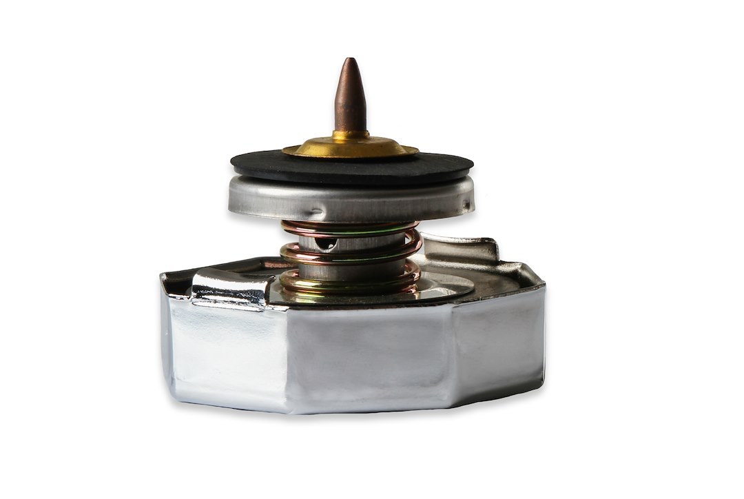Mr. Gasket Radiator Cap, 16 PSI Max Pressure, Octagon, Silver Anodized, Aluminum – 2471S