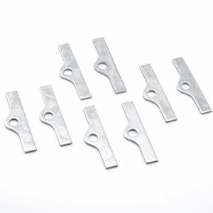 Mr. Gasket Valve Cover Hold Down Tab Set, Long Style, Chrome Plated, Steel, 1/4 Inch Diameter Holes, Set of 8 Tabs Only – 3681