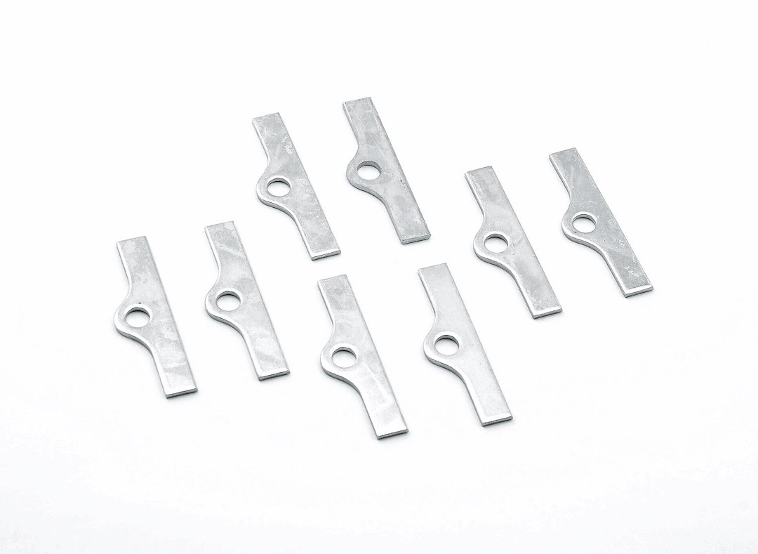Mr. Gasket Valve Cover Hold Down Tab Set, Long Style, Chrome Plated, Steel, 1/4 Inch Diameter Holes, Set of 8 Tabs Only – 3681