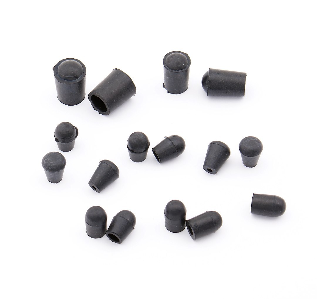 Mr. Gasket Vacuum Cap, Four 1/8 Inch/ Four 3/16 Inch/ Four 1/4 Inch/ Two 5/16 Inch/ Two 3/8 Inch Caps, Black, Plastic – 3704