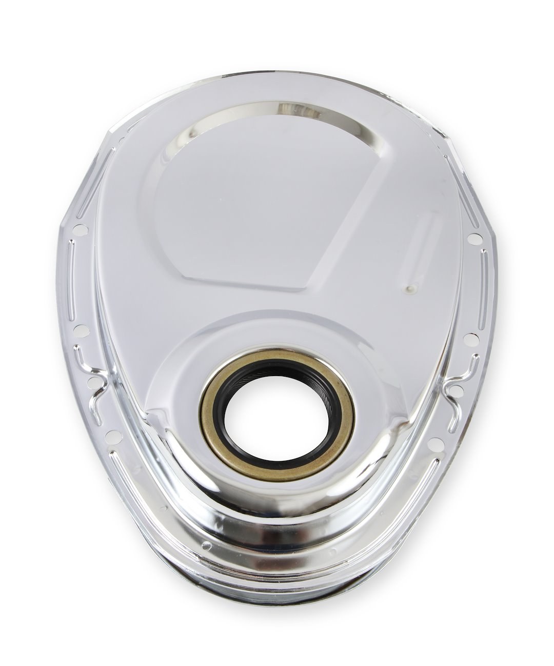 Mr. Gasket Timing Cover, One Piece Style, Chrome Plated, Steel, With Gaskets, With Bolts – 4590