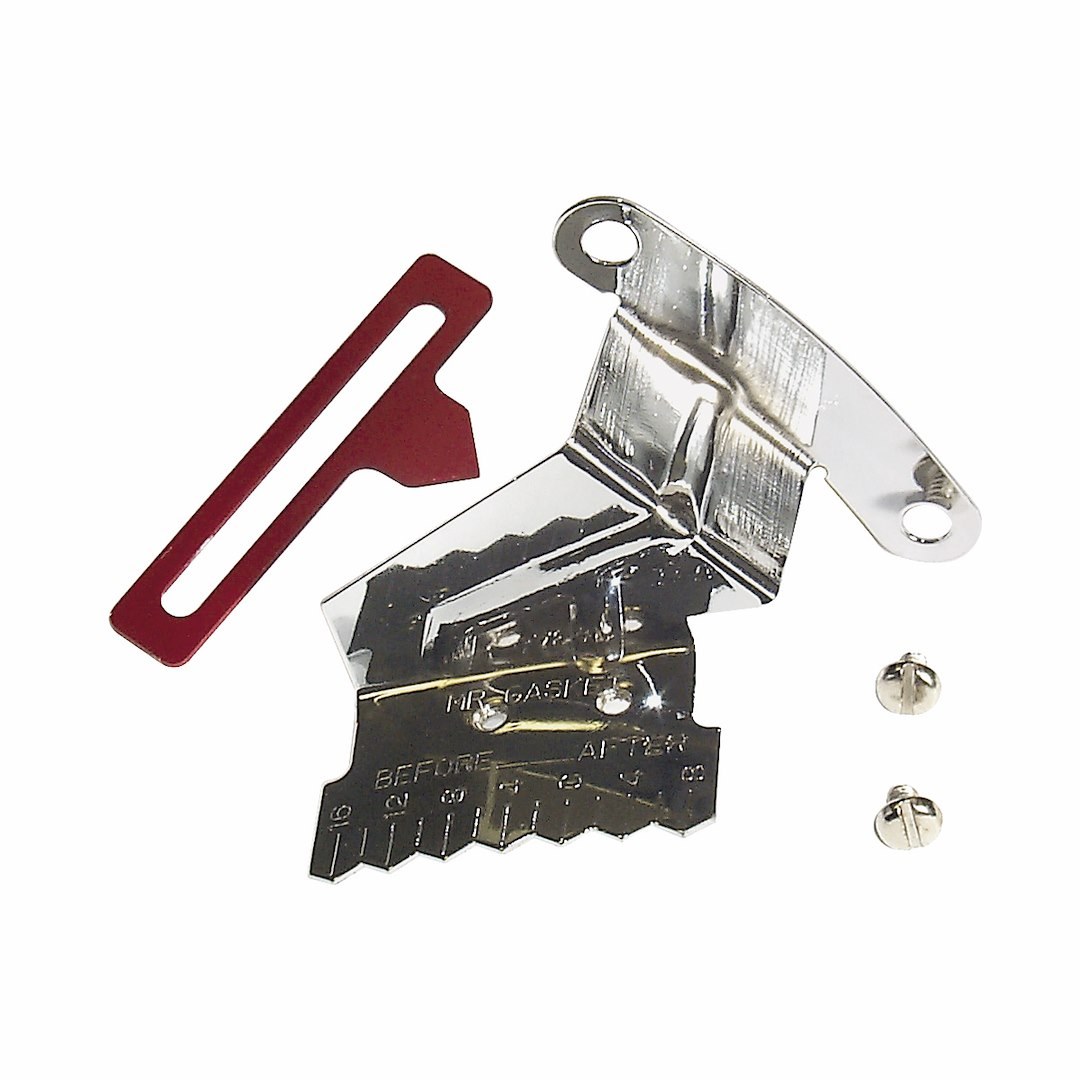Mr. Gasket Timing Tab, For Use with Big Block Chevrolet Engines with 8 Inch Balancer, Chrome – 4599