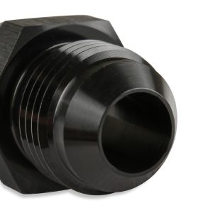 Mr. Gasket Adapter Fitting, -8 AN Male Flare to 3/4-16 Inch Thread Male, Anodized, Black, Aluminum, Single – 480008-BL