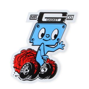 Mr. Gasket Sign, 13-1/2 Inch X 11 Inch, Mr. Gasket Corky, Blue/ Red/ Black, Metal – 4C