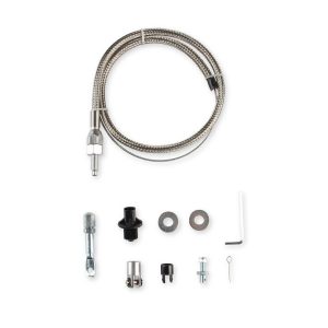 Mr. Gasket Throttle Cable, Universal, Braided Stainless Steel, 36 Inch Length, With Hardware – 5657