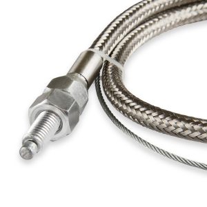 Mr. Gasket Throttle Cable, Universal, Braided Stainless Steel, 36 Inch Length, With Hardware – 5657