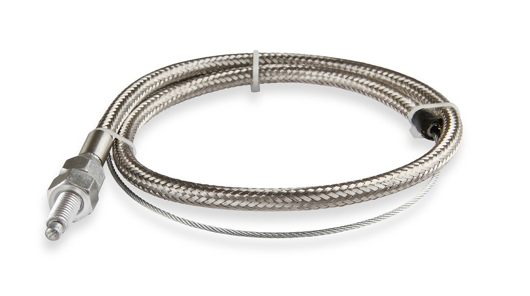 Mr. Gasket Throttle Cable, Universal, Braided Stainless Steel, 36 Inch Length, With Hardware – 5657