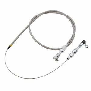 Mr. Gasket Throttle Cable, Universal, Braided Stainless Steel, 36 Inch Length, With Hardware – 5659