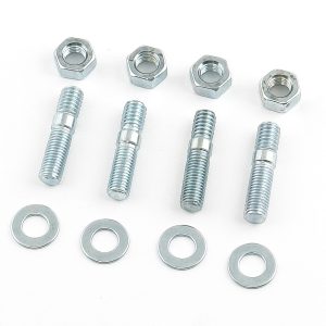 Mr. Gasket Carburetor Stud Kit, 5/16 Inch Diameter, 1-3/8 Inch Overall Length, Zinc Plated, Set of 4 Studs/ Nuts/ Washers – 59