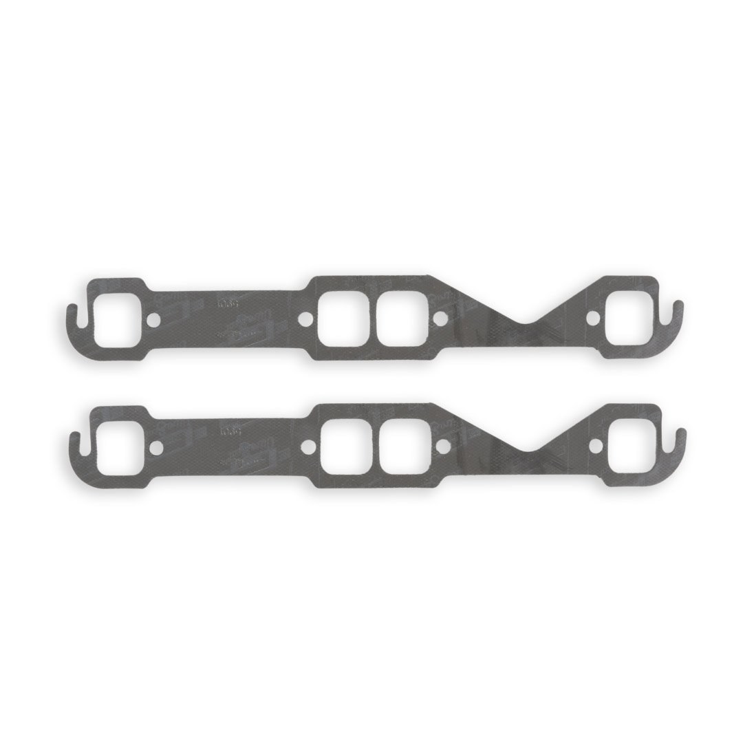 Mr. Gasket Exhaust Header Gasket, Steel Core Laminate, Set of 2, 1.55 Inch X 1.45 Inch Port Size – 5901