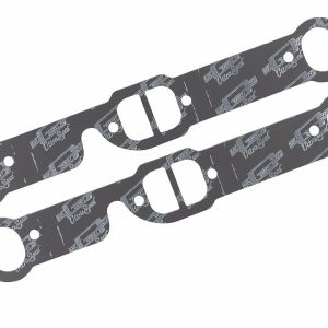 Mr. Gasket Exhaust Header Gasket, Steel Core Laminate, Set of 2, 2.00 Inch X 1.55 Inch Port Size – 5921