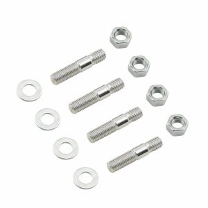 Mr. Gasket Carburetor Stud Kit, 5/16 Inch Diameter, 1-1/2 Inch Overall Length, Zinc Plated, Set of 4 Studs/ Nuts/ Washers – 60