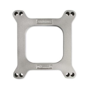 Mr. Gasket Carburetor Spacer, For Use with Standard Bolt Patterns for Holley and Carter, 1 Inch Open Center, 1 Inch Thick, Natural, Aluminum – 6005