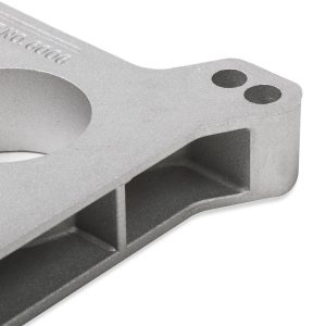 Mr. Gasket Carburetor Spacer, For Use with Standard Bolt Patterns for Holley and Carter, 1 Inch Ported Center, 1 Inch Thick, Natural, Aluminum – 6006