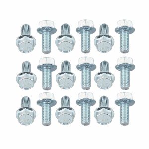 Mr. Gasket Oil Pan Bolt Set, For Use with Chevy Big Block/ Pontiac V8, Hex Style Head Type, Zinc Plated, Steel – 6086MRG