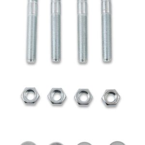 Mr. Gasket Carburetor Stud Kit, 5/16 Inch Diameter, 2-1/2 Inch Overall Length, Zinc Plated, Set of 4 Studs/ Nuts/ Washers – 62