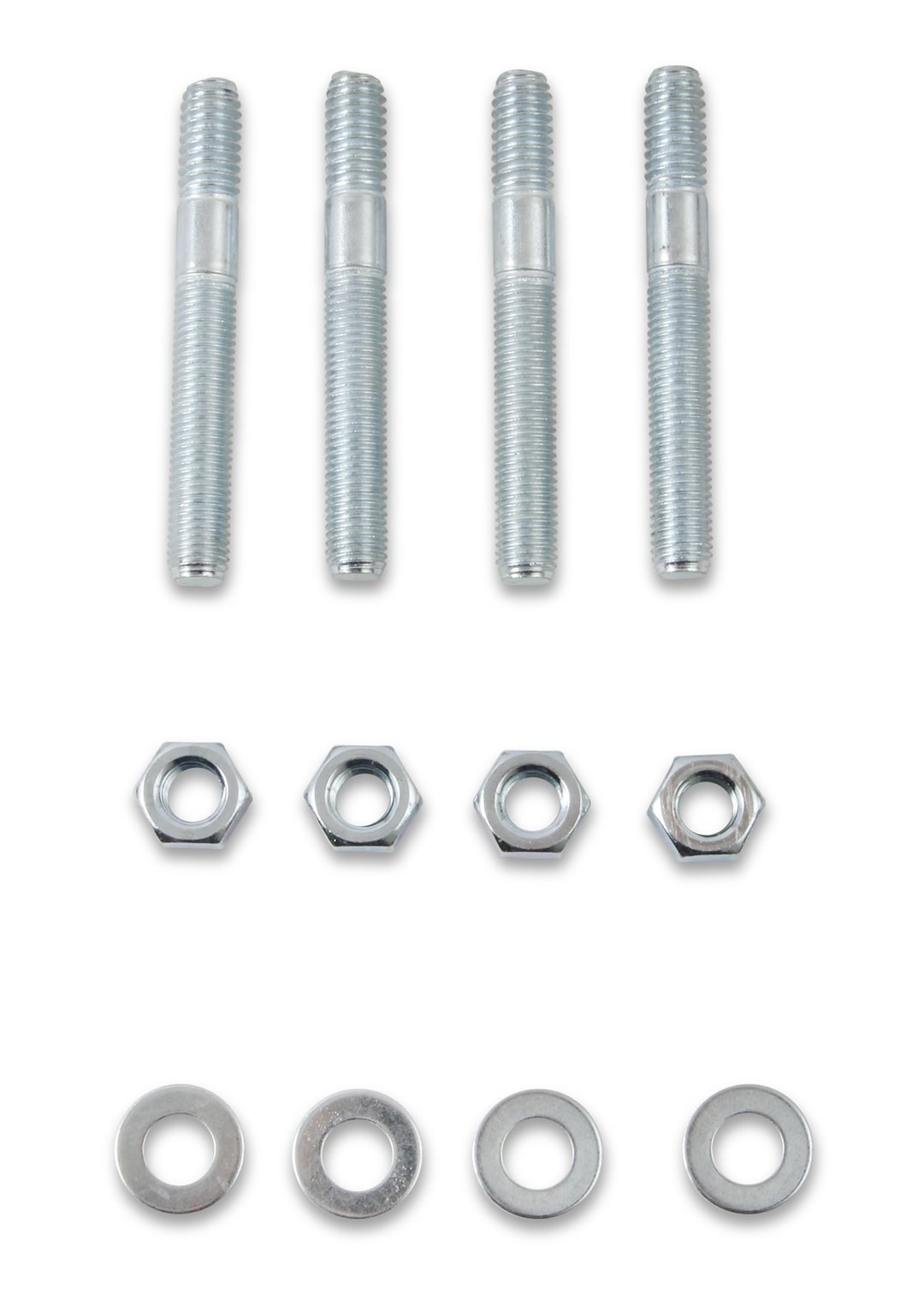 Mr. Gasket Carburetor Stud Kit, 5/16 Inch Diameter, 2-1/2 Inch Overall Length, Zinc Plated, Set of 4 Studs/ Nuts/ Washers – 62