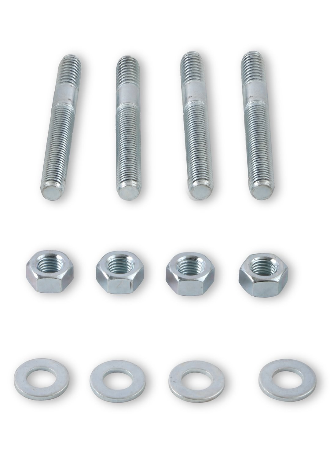 Mr. Gasket Carburetor Stud Kit, 5/16 Inch Diameter, 2-1/2 Inch Overall Length, Zinc Plated, Set of 4 Studs/ Nuts/ Washers – 62