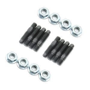 Mr. Gasket Valve Cover Stud, 1/4 Inch – 20 Thread Size, Hex Style Head Type, Black Oxide/ Zinc Plated, Steel, Set of 8 – 6324