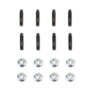Mr. Gasket Valve Cover Stud, 1/4 Inch – 20 Thread Size, Hex Style Head Type, Black Oxide/ Zinc Plated, Steel, Set of 8 – 6324