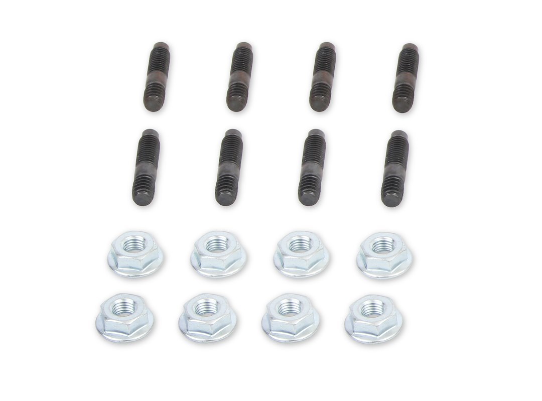 Mr. Gasket Valve Cover Stud, 1/4 Inch – 20 Thread Size, Hex Style Head Type, Black Oxide/ Zinc Plated, Steel, Set of 8 – 6324