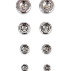 Mr. Gasket Pipe Plug Fitting, Two 1/8 Inch NPT/ Two 1/4 Inch NPT/ Two 3/8 Inch NPT/ Two 1/2 Inch NPT, Chrome Plated, Blue, Set of 8 – 6352G