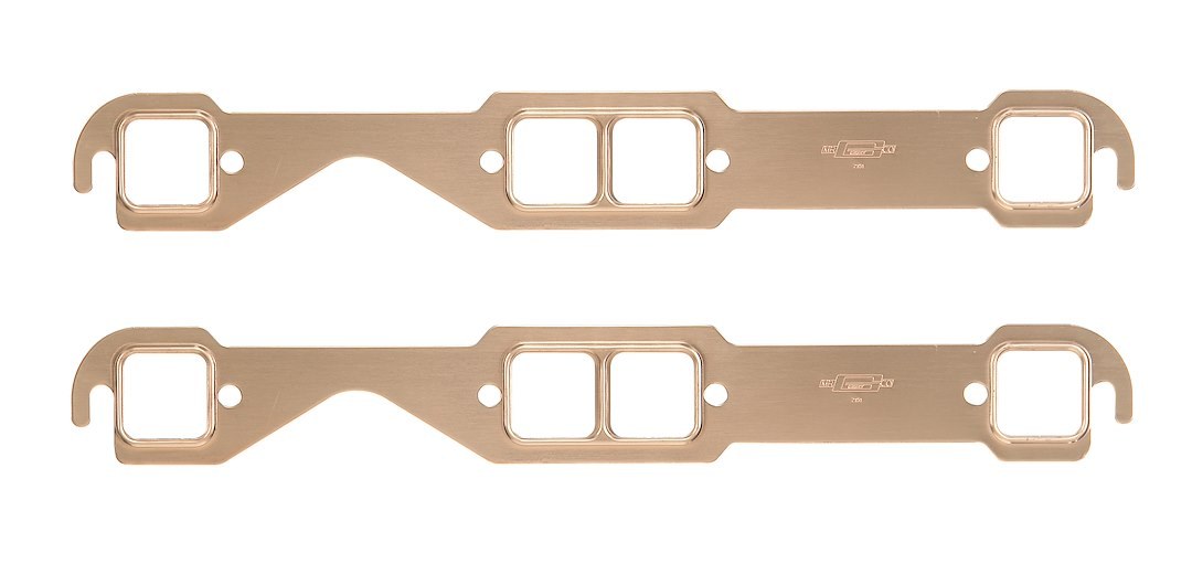 Mr. Gasket Exhaust Header Gasket, Copper, Set of 2, 1.45 Inch X 1.48 Inch Medium Race Port – 7151MRG