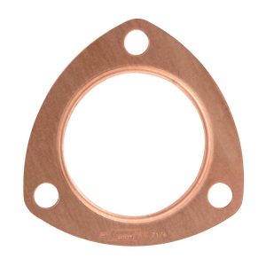 Mr. Gasket Exhaust Header Collector Gasket, 2-1/2 Inch Diameter, Triangle, 3-1/2 Inch Bolt Circle, 3/8 Inch Bolt Hole Size, Copper, Single – 7176MRG