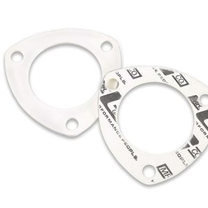 Mr. Gasket Exhaust Header Collector Gasket, 2-1/2 Inch Diameter, Triangle, 3-1/2 Inch Bolt Circle, 3/8 Inch Bolt Hole Size – 76C