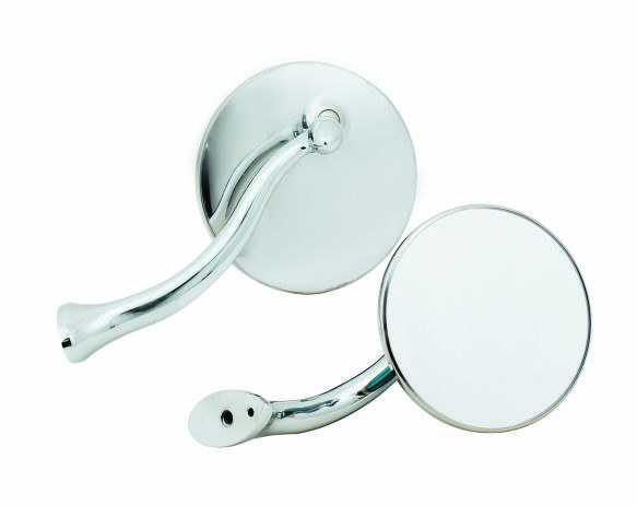 Mr. Gasket Exterior Mirror, Set of 2, Polished Stainless Steel, Without Heated Mirrors, Without Turn Signal Indicators – 8218GMRG