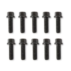 Mr. Gasket Exhaust Header Bolt, 8 Millimeter X 1.25 Thread Size, 25 Millimeter Length, Standard Bolt, Socket Head Type, Black Oxide, Steel – 918G