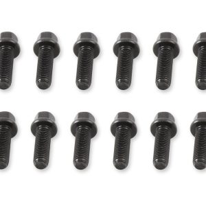 Mr. Gasket Exhaust Header Bolt, 8 Millimeter X 1.25 Thread Size, 25 Millimeter Length, Standard Bolt, Socket Head Type, Black Oxide, Steel – 918G