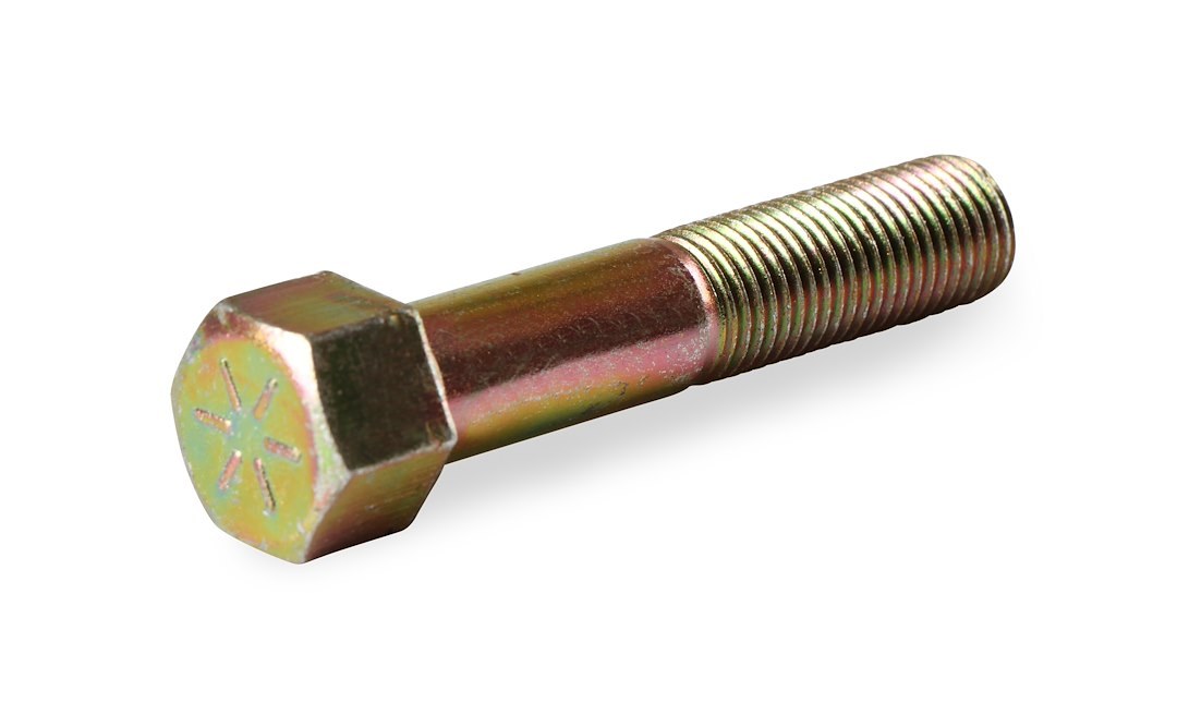 Mr. Gasket Harmonic Balancer Bolt, For Use with Chevy 283-400, 7/16 Inch – 20 Thread Size, 2-1/4 Inch Under Head Length, Zinc Finish – 945G