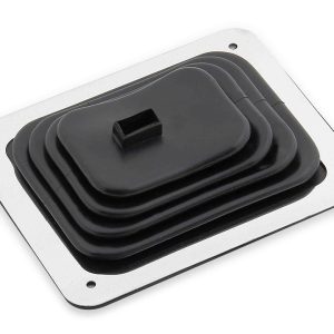 Mr. Gasket Shifter Boot, For Use with Manual Transmission Shifters, 3-1/2 Inch Length X 4-1/2 Inch Width, Black, Rubber – 9648