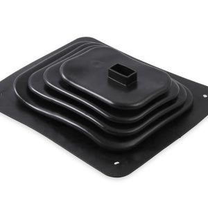 Mr. Gasket Shifter Boot, For Use with Manual Transmission Shifters, 3-1/2 Inch Length X 4-1/2 Inch Width, Black, Rubber – 9648
