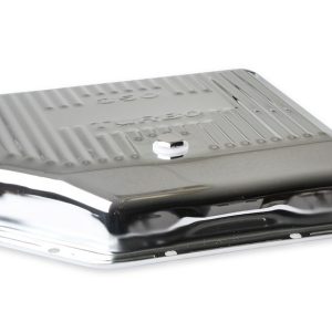 Mr. Gasket Auto Trans Oil Pan, GM TH350 Finned, Stock Capacity, Chrome, Steel, With Drain Plug – 9761