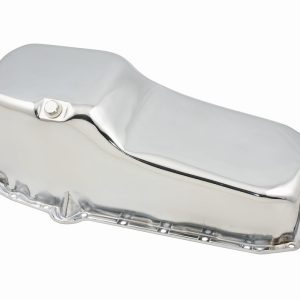 Mr. Gasket Oil Pan, For Use with 1955-1979 Chevy Small Block 283/ 350 Cubic Inch, 5 Quart Capacity, Without Windage Tray, Left Side Dipstick – 9781