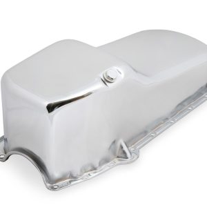 Mr. Gasket Oil Pan, For Use with 1955-1979 Chevy Small Block 283/ 350 Cubic Inch, 5 Quart Capacity, Without Windage Tray, Left Side Dipstick – 9781