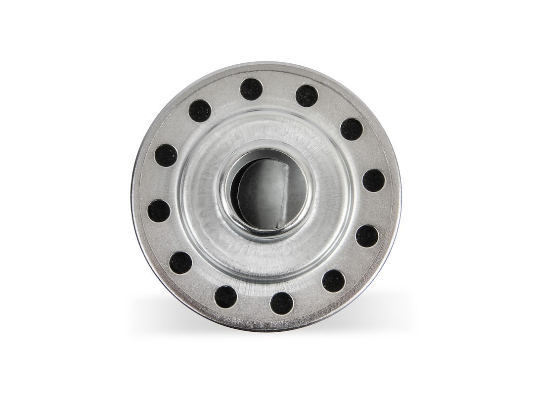 Mr. Gasket Crankcase Breather Cap, Round, 2-1/8 Inch Tall X 2-1/2 Inch Diameter, Push IN, Chrome, Without Grommet – 9810