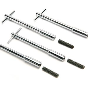 Mr. Gasket Valve Cover Bolt, 5.375 Inch Overall Length, 5/16 Inch – 18 Thread Size, 1 Inch Under Head Length, Extended T-Bar Head Type, Chrome – 9823