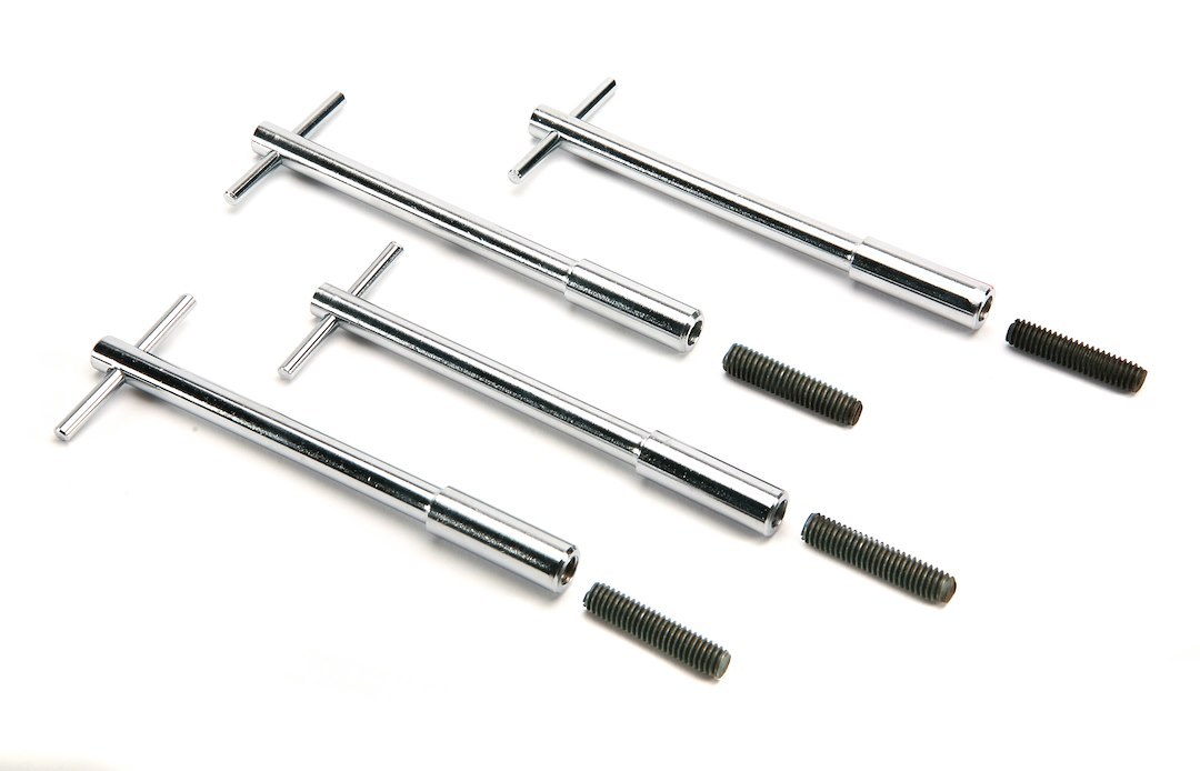 Mr. Gasket Valve Cover Bolt, 5.375 Inch Overall Length, 5/16 Inch – 18 Thread Size, 1 Inch Under Head Length, Extended T-Bar Head Type, Chrome – 9823