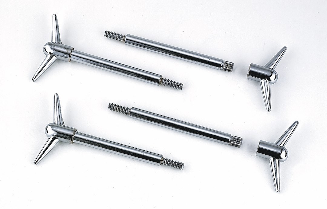 Mr. Gasket Valve Cover Bolt, For Use with Chevy V8, 4 Inch Overall Length, 1/4 Inch – 20 Thread Size, Y Top Wing Nut, Chrome Plated, Steel – 9824