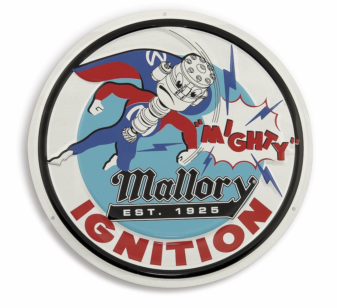 Mr. Gasket Sign, 12′ Diameter, Mallory Man Logo, Steel – D10