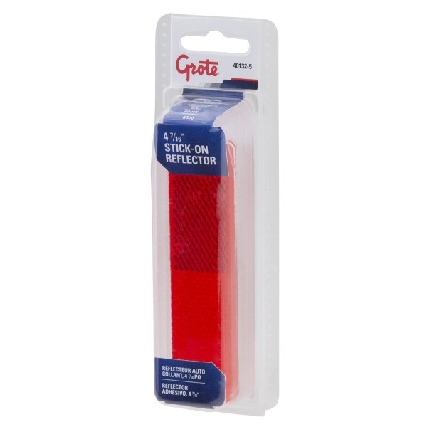 Grote Perlux Reflector, Red Lens, 4-7/16 Inch Long X 1-3/16 Inch Wide, Without Housing, Bolt on – 40132-5