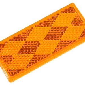 Grote Perlux Reflector, Yellow Lens, 3-1/4 Inch X 1-7/16 Inch Rectangular, Mounts with Adhesive Backing – 40303