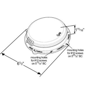 Grote Perlux Certificate Holder, Use to Keep Permit, Round, 6-1/2 Inch Diameter X 1-11/16 Inch Depth – 43901